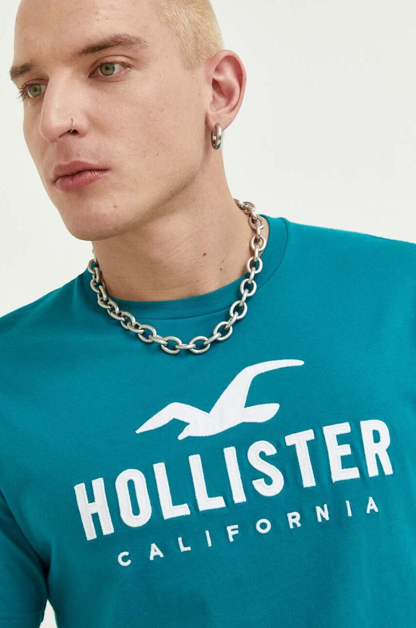 Hollister Co. Βαμβακερό μπλουζάκι - Pepit.gr