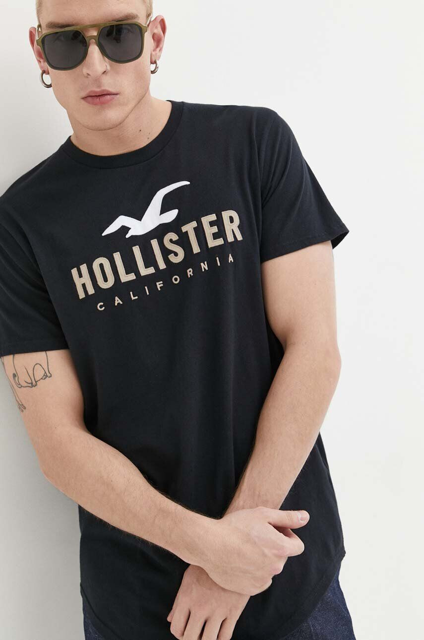 Hollister Co. Βαμβακερό μπλουζάκι - Pepit.gr