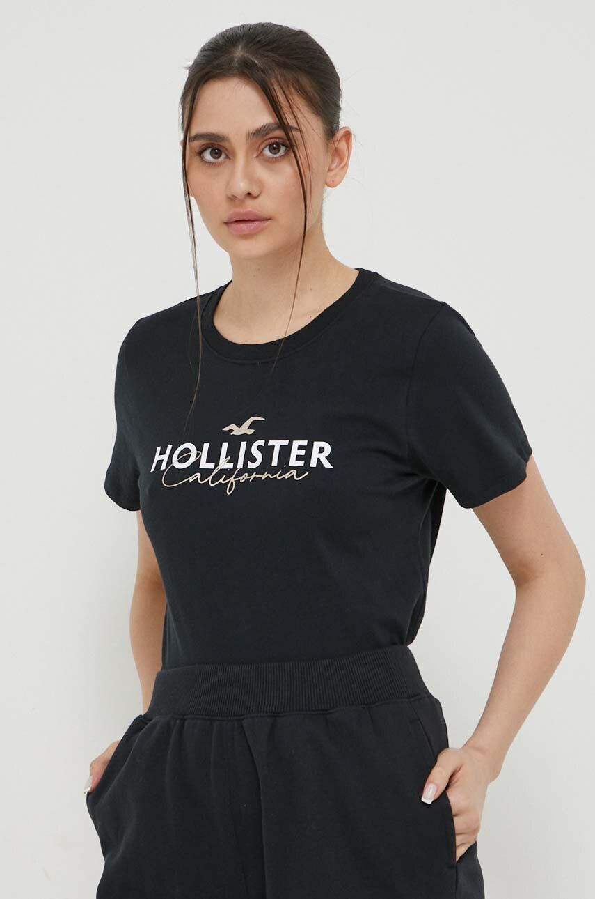 Hollister Co. Βαμβακερό μπλουζάκι - Pepit.gr