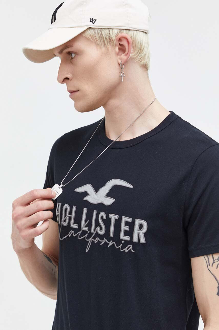 Hollister Co. Βαμβακερό μπλουζάκι - Pepit.gr