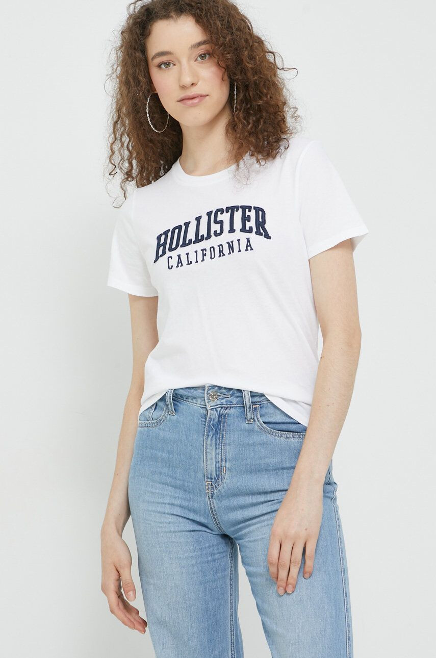 Hollister Co. Βαμβακερό μπλουζάκι - Pepit.gr