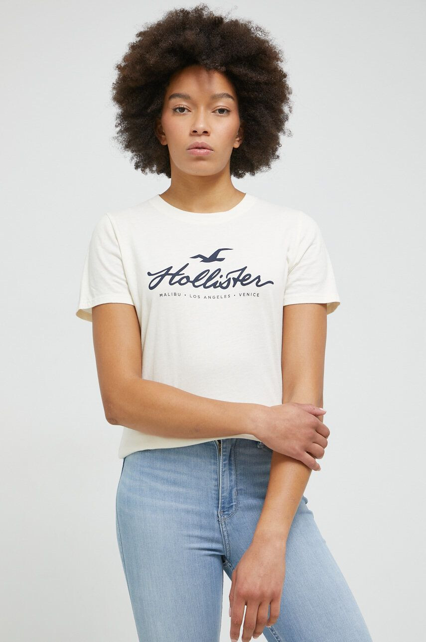 Hollister Co. Βαμβακερό μπλουζάκι - Pepit.gr