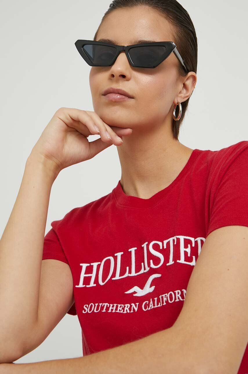 Hollister Co. Βαμβακερό μπλουζάκι - Pepit.gr