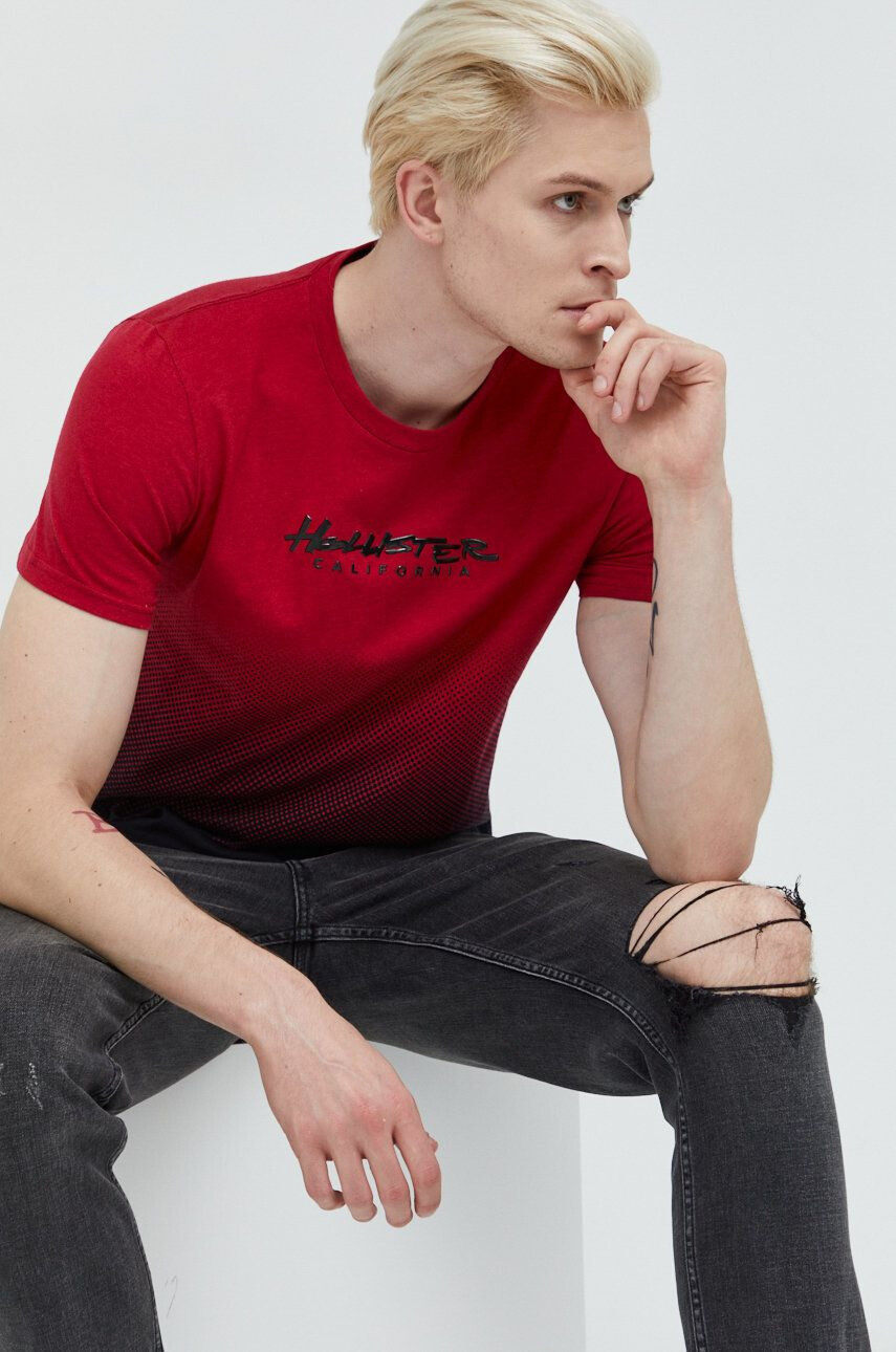 Hollister Co. Βαμβακερό μπλουζάκι χρώμα: άσπρο - Pepit.gr