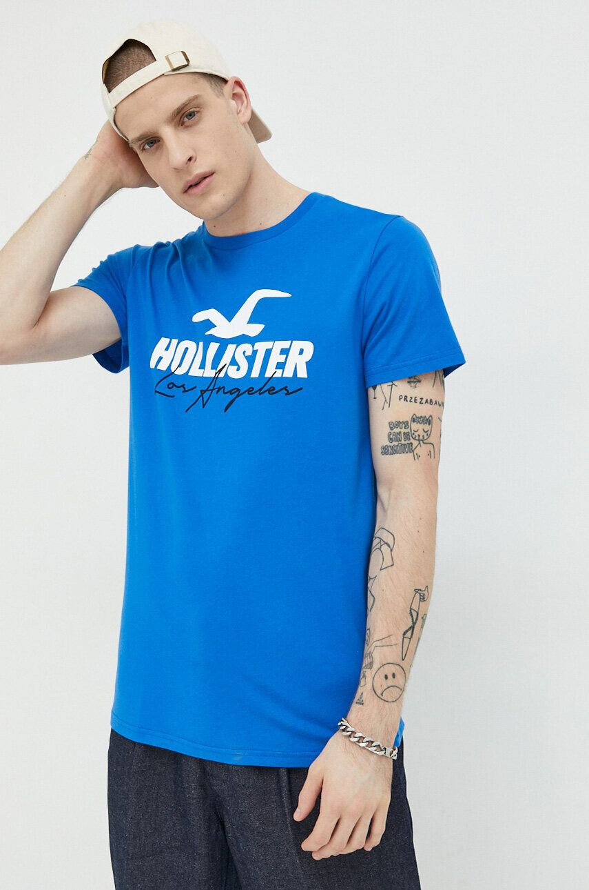 Hollister Co. Βαμβακερό μπλουζάκι - Pepit.gr