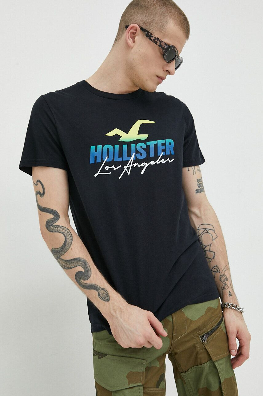 Hollister Co. Βαμβακερό μπλουζάκι - Pepit.gr