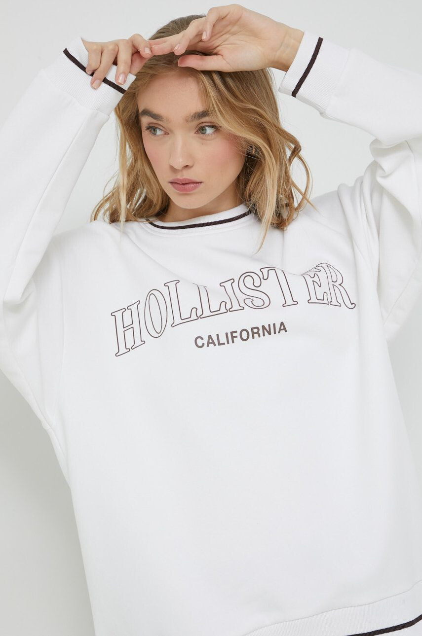 Hollister Co. Μπλούζα χρώμα: άσπρο - Pepit.gr