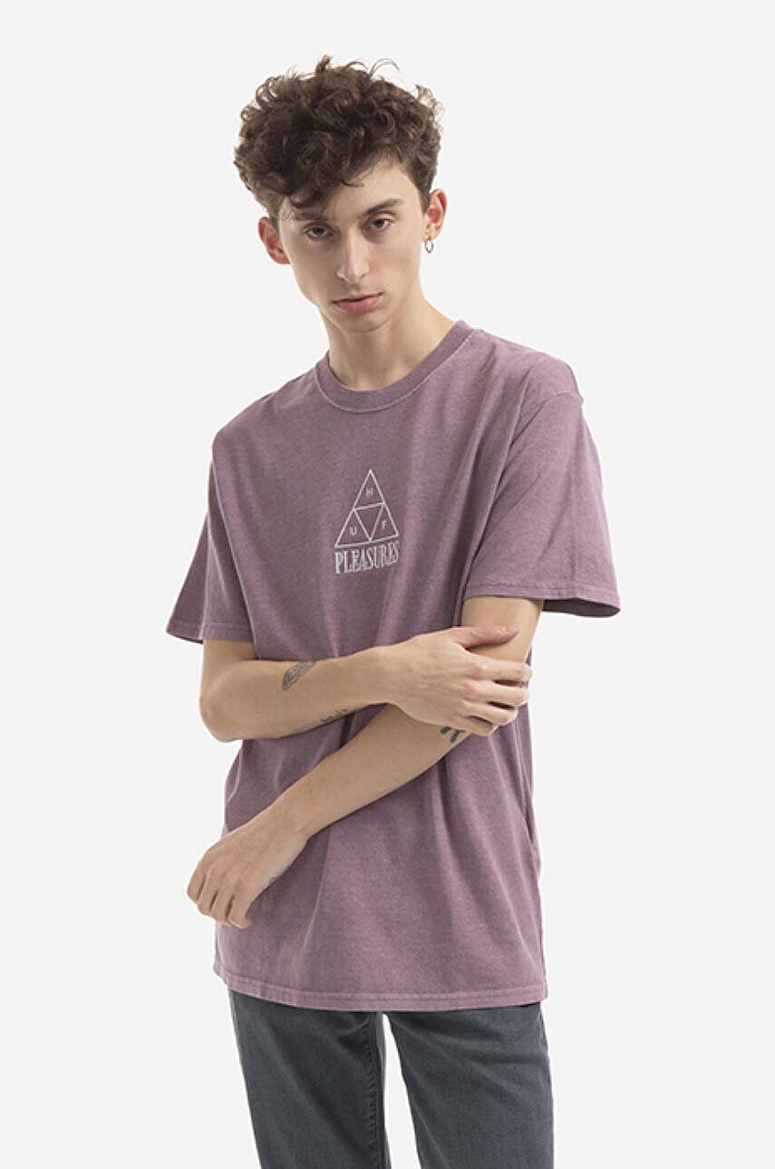 Huf Βαμβακερό μπλουζάκι Dyed T-Shirt - Pepit.gr