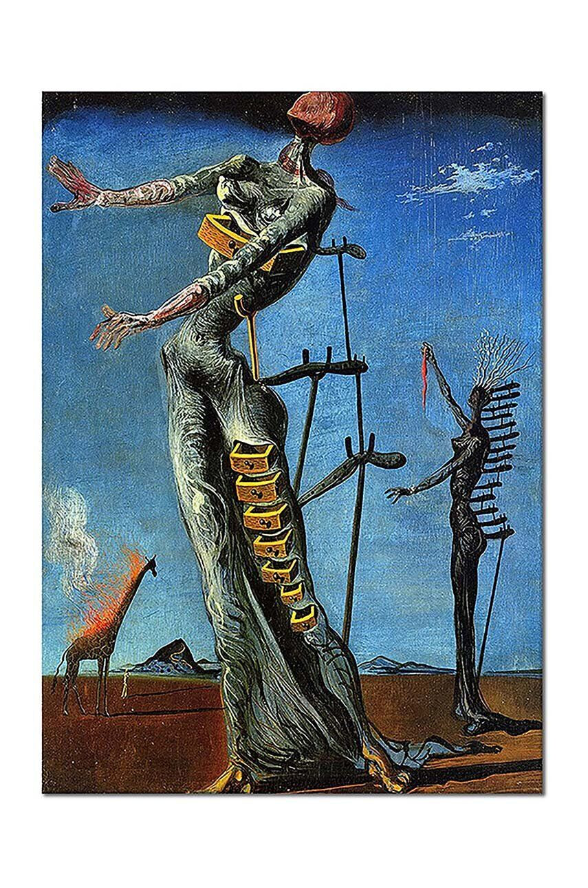 Inne Αναπαραγωγή Salvador Dali Płonąca żyrafa 40x50 cm - Pepit.gr