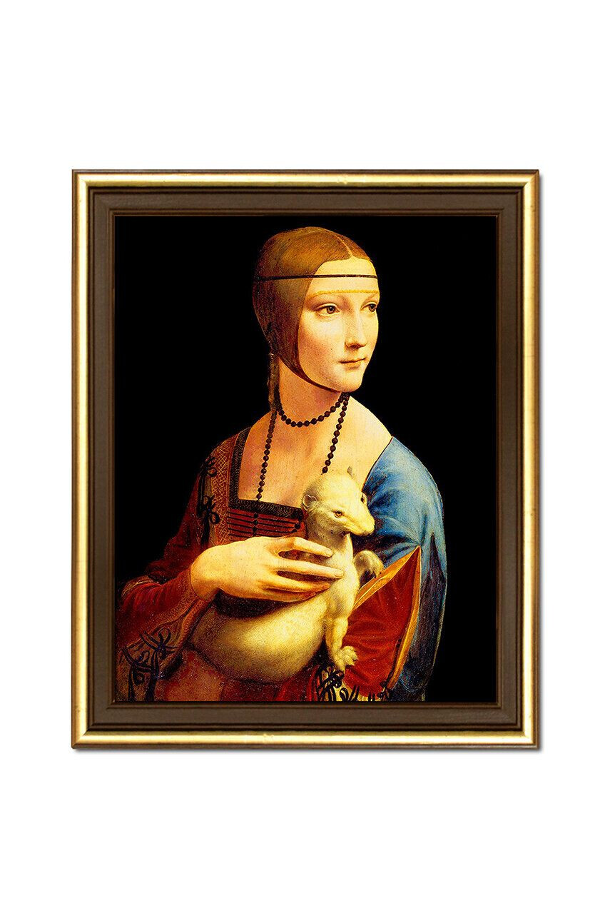 Inne Αναπαραγωγή σε καμβά σε πλαίσιο Leonardo Da Vinci Dama z gronostajem 24 x 29 cm - Pepit.gr