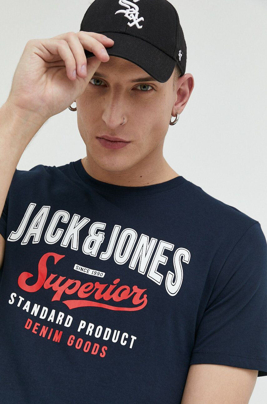 Jack & Jones Βαμβακερό μπλουζάκι JJELOGO - Pepit.gr