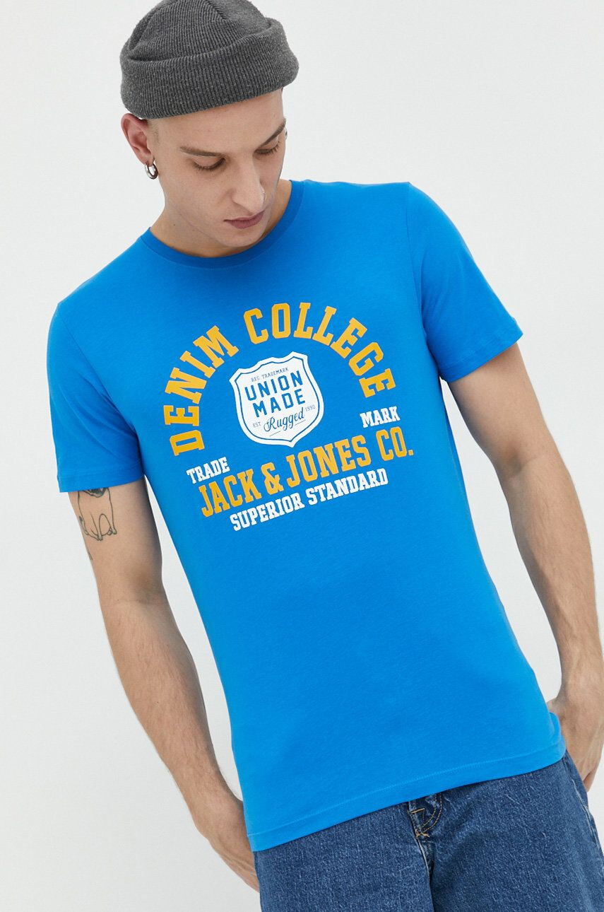 Jack & Jones Βαμβακερό μπλουζάκι JJELOGO - Pepit.gr