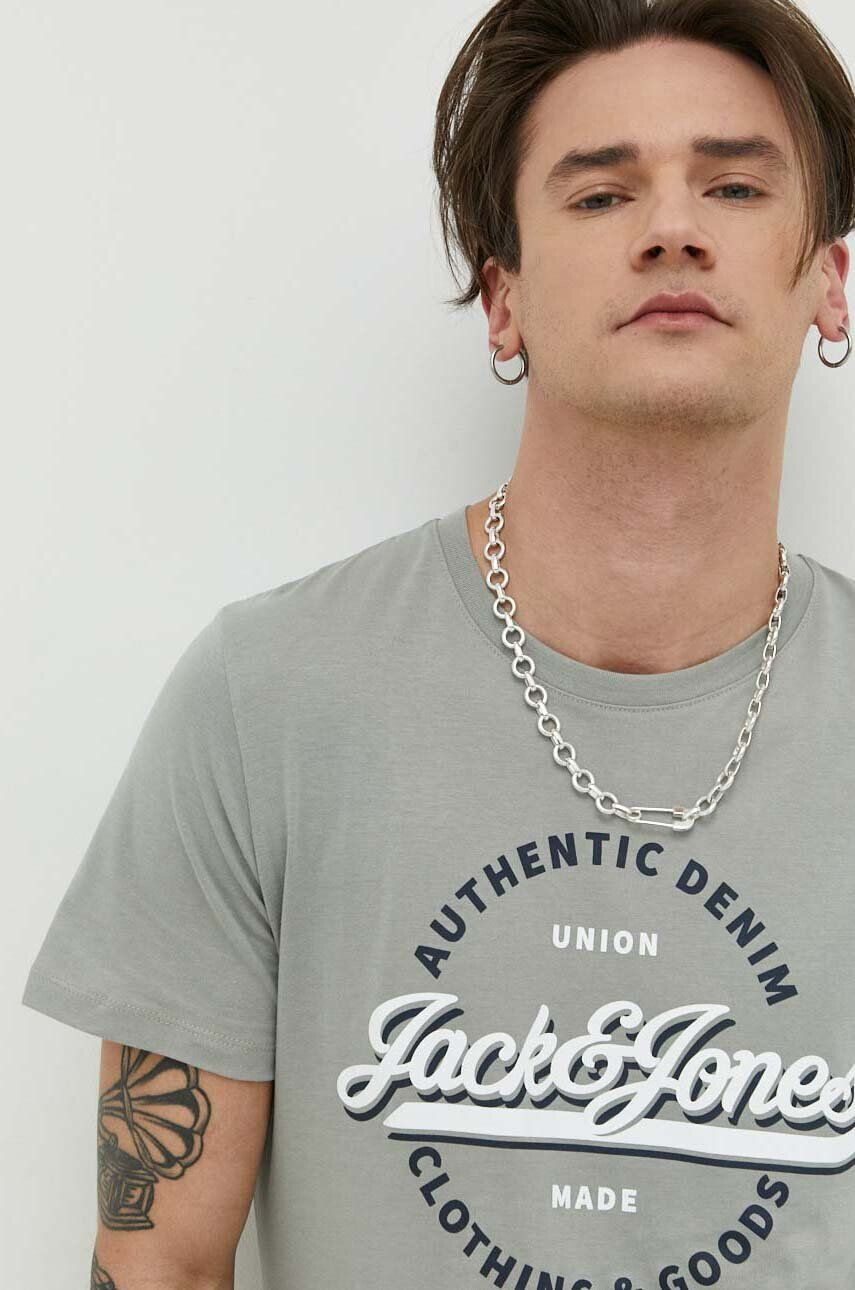 Jack & Jones Βαμβακερό μπλουζάκι JJSTAR χρώμα: πράσινο - Pepit.gr