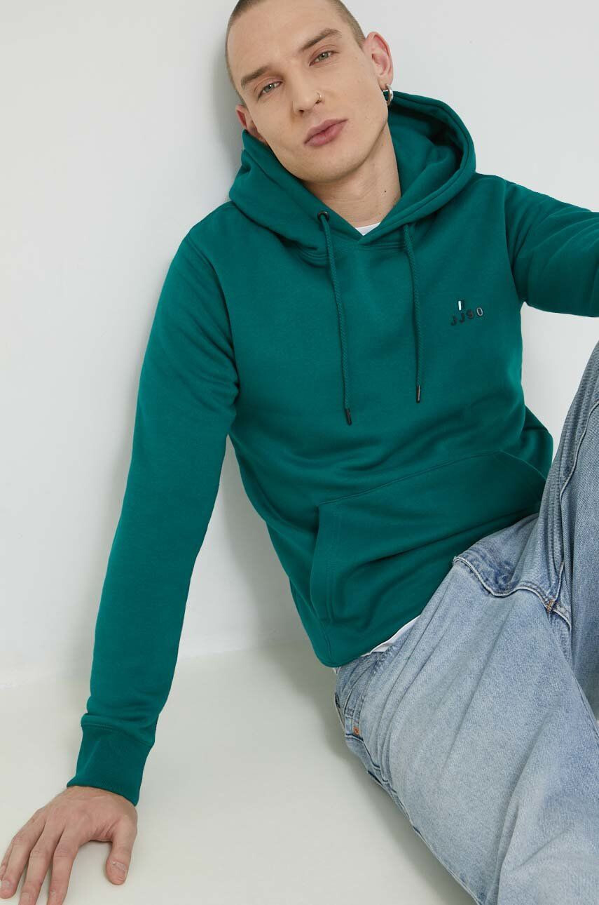 Jack & Jones Μπλούζα JJEJOE χρώμα: πράσινο με κουκούλα 12223229 - Pepit.gr