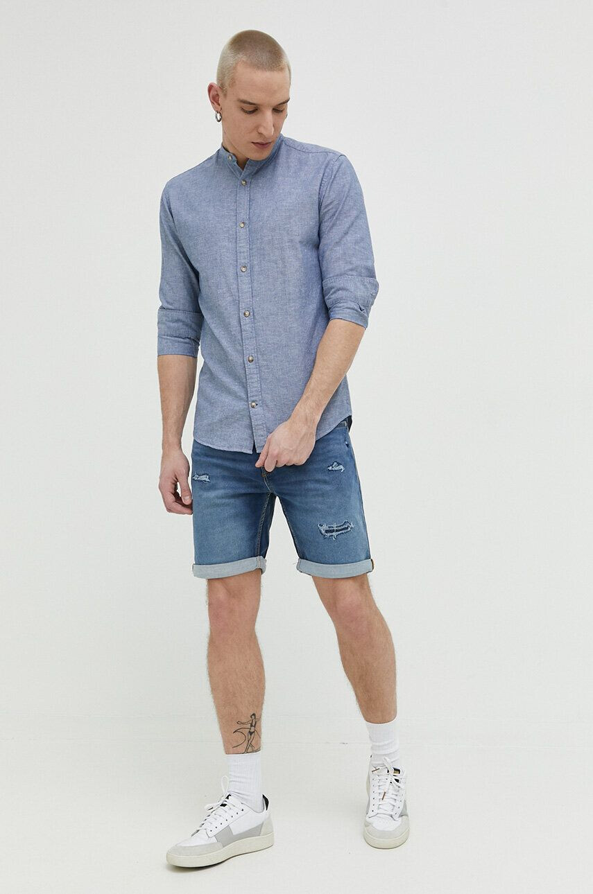 Jack & Jones Πουκάμισο με μείγμα από λινό JJESUMMER - Pepit.gr