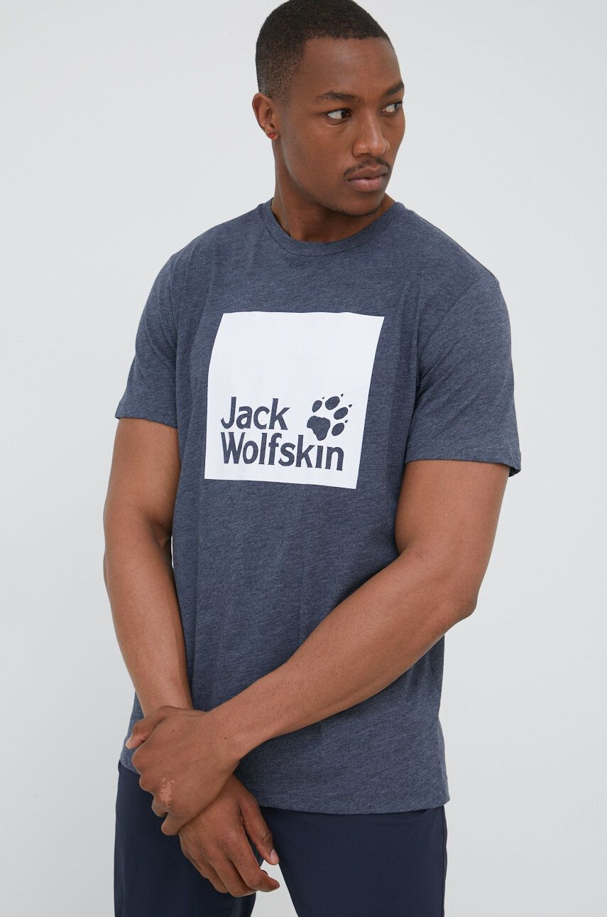 Jack Wolfskin Μπλουζάκι χρώμα: ναυτικό μπλε - Pepit.gr