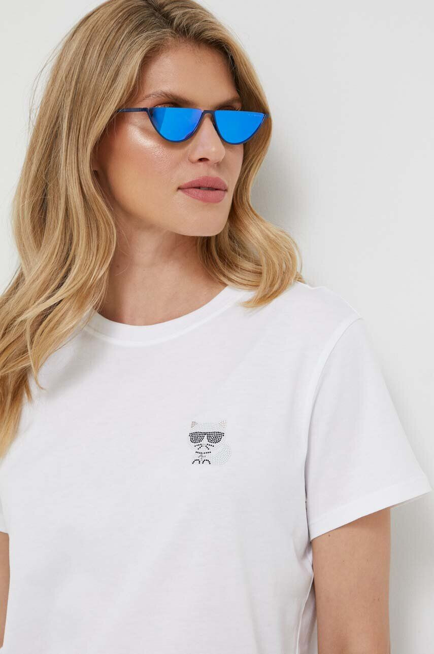 Karl Lagerfeld Βαμβακερό μπλουζάκι Ikonik Mini Choupette Rs Tee - Pepit.gr