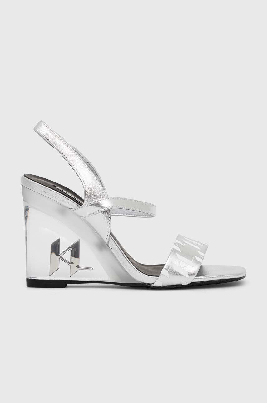 Karl Lagerfeld Δερμάτινα σανδάλια ICE WEDGE - Pepit.gr