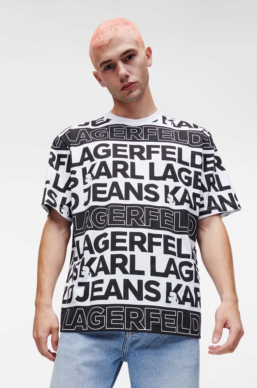 Karl Lagerfeld Jeans Βαμβακερό μπλουζάκι - Pepit.gr