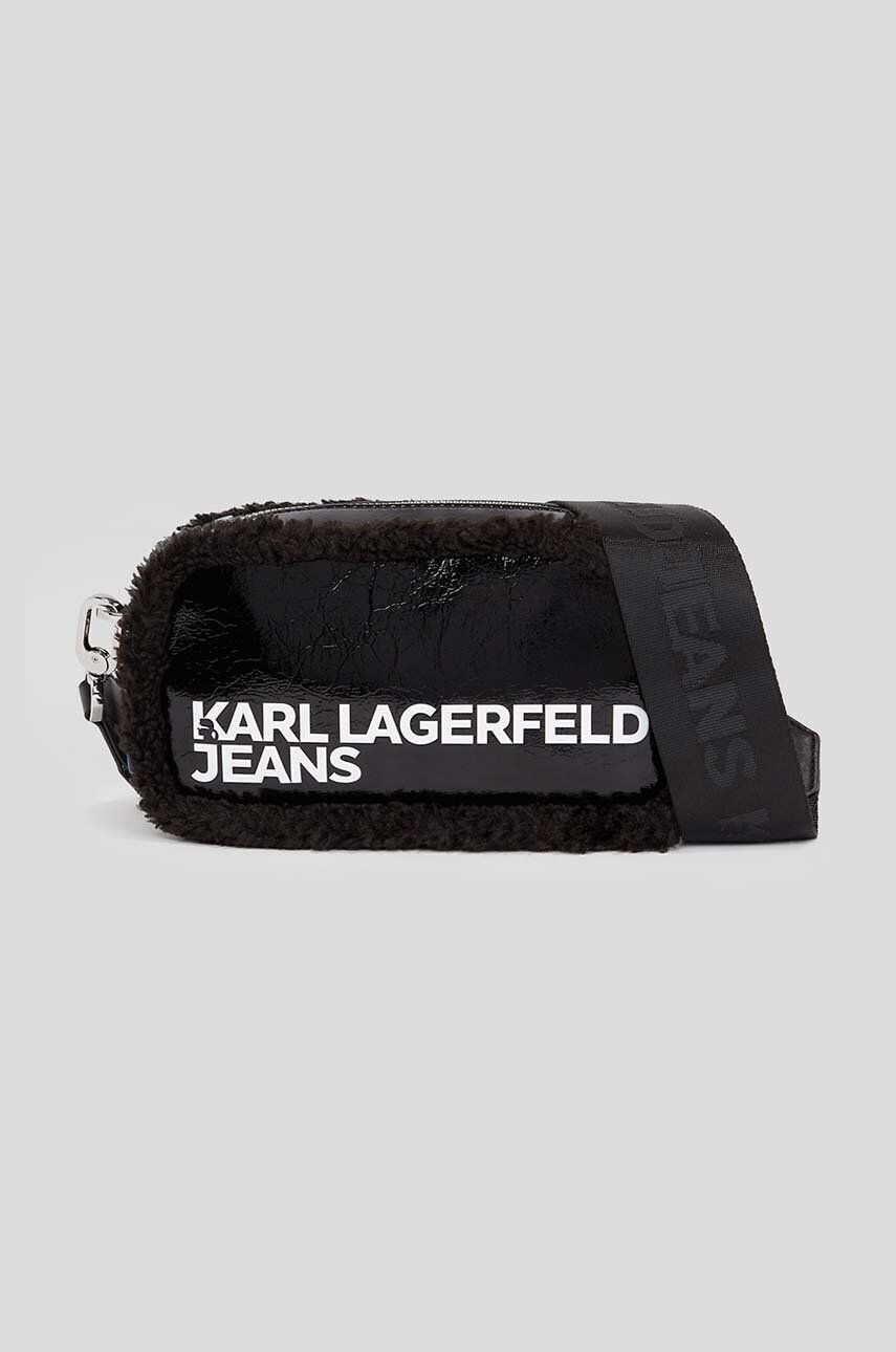 Karl Lagerfeld Jeans Τσάντα 236J3011 BOX LOGO SHEARLING CAMERA BAG - Pepit.gr