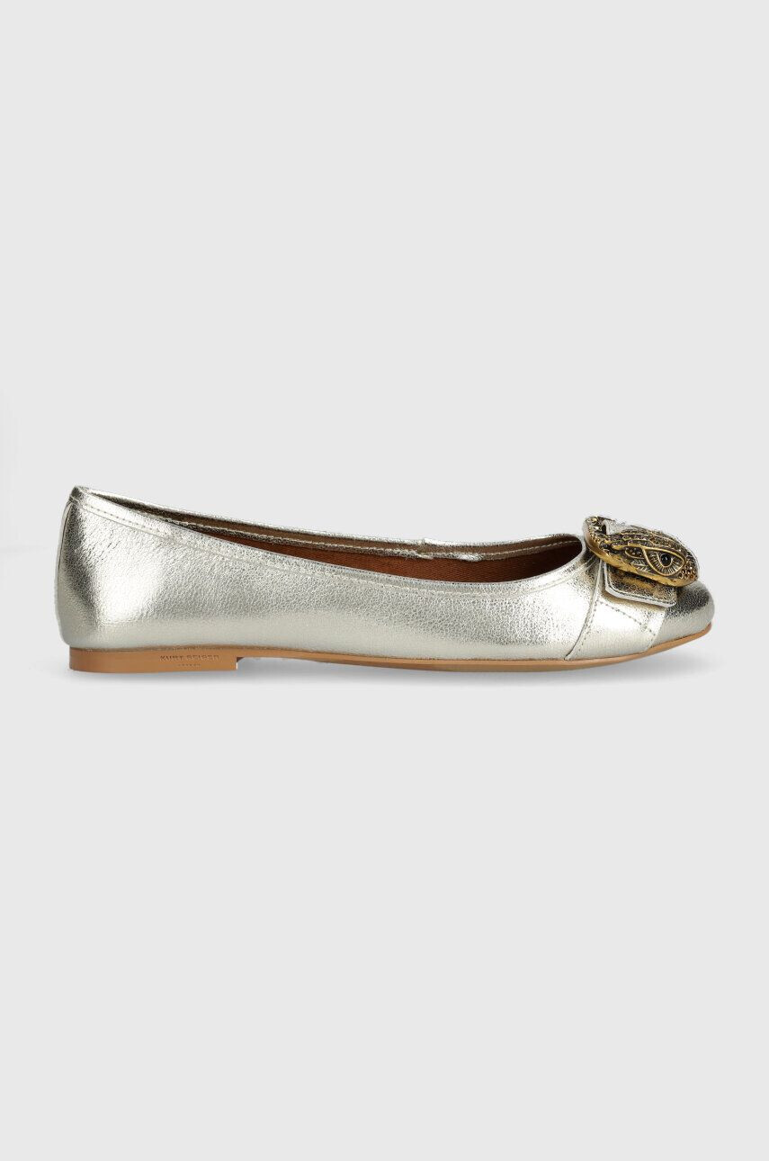 Kurt Geiger London Δερμάτινες μπαλαρίνες Mayfair Ballerina χρώμα: ασημί 9989763109 - Pepit.gr