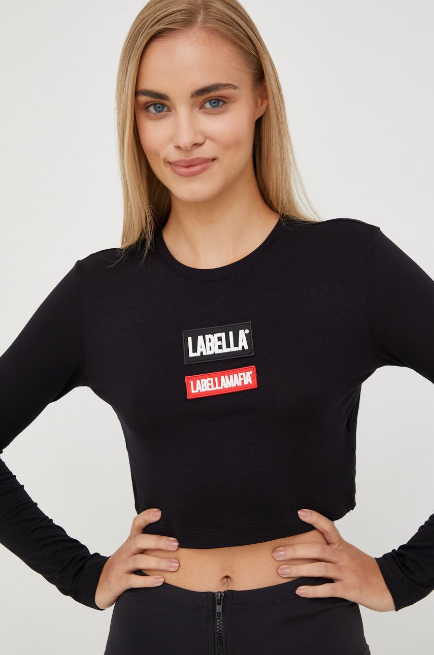 Labellamafia Longsleeve Go On χρώμα: μαύρο - Pepit.gr