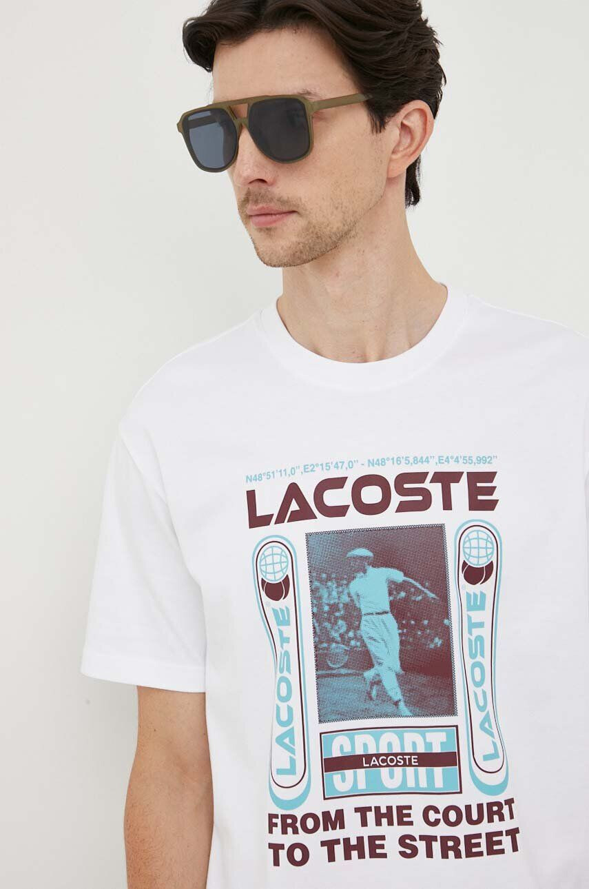 Lacoste Βαμβακερό μπλουζάκι - Pepit.gr