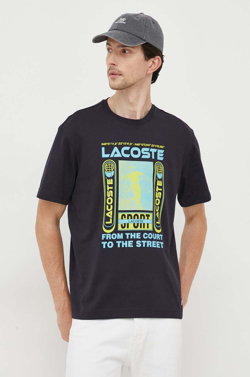 Lacoste Βαμβακερό μπλουζάκι - Pepit.gr