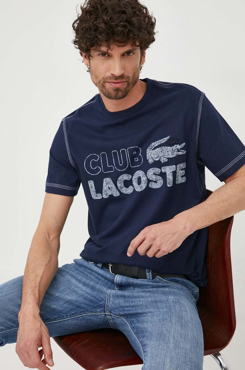 Lacoste Βαμβακερό μπλουζάκι - Pepit.gr