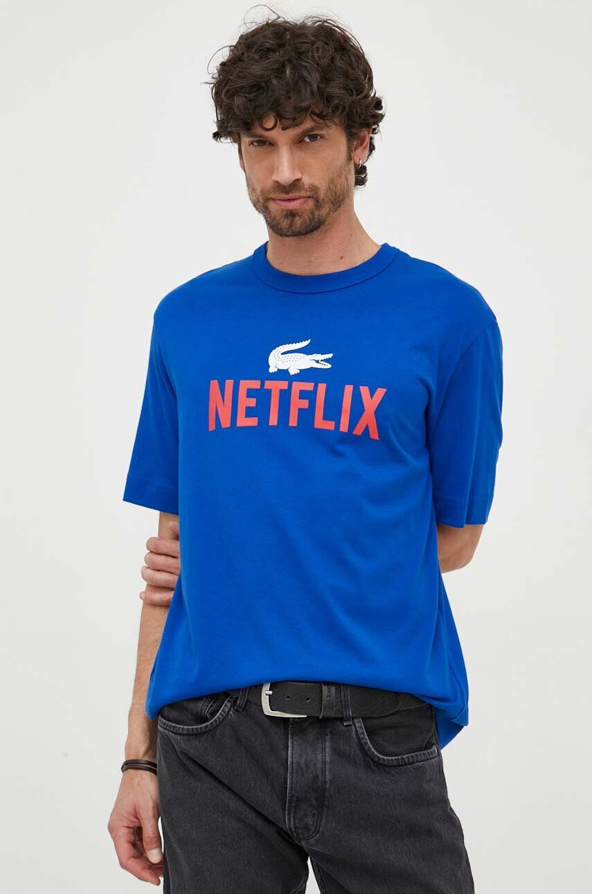 Lacoste Βαμβακερό μπλουζάκι x Netflix - Pepit.gr