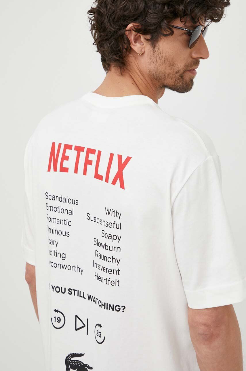 Lacoste Βαμβακερό μπλουζάκι x Netflix - Pepit.gr