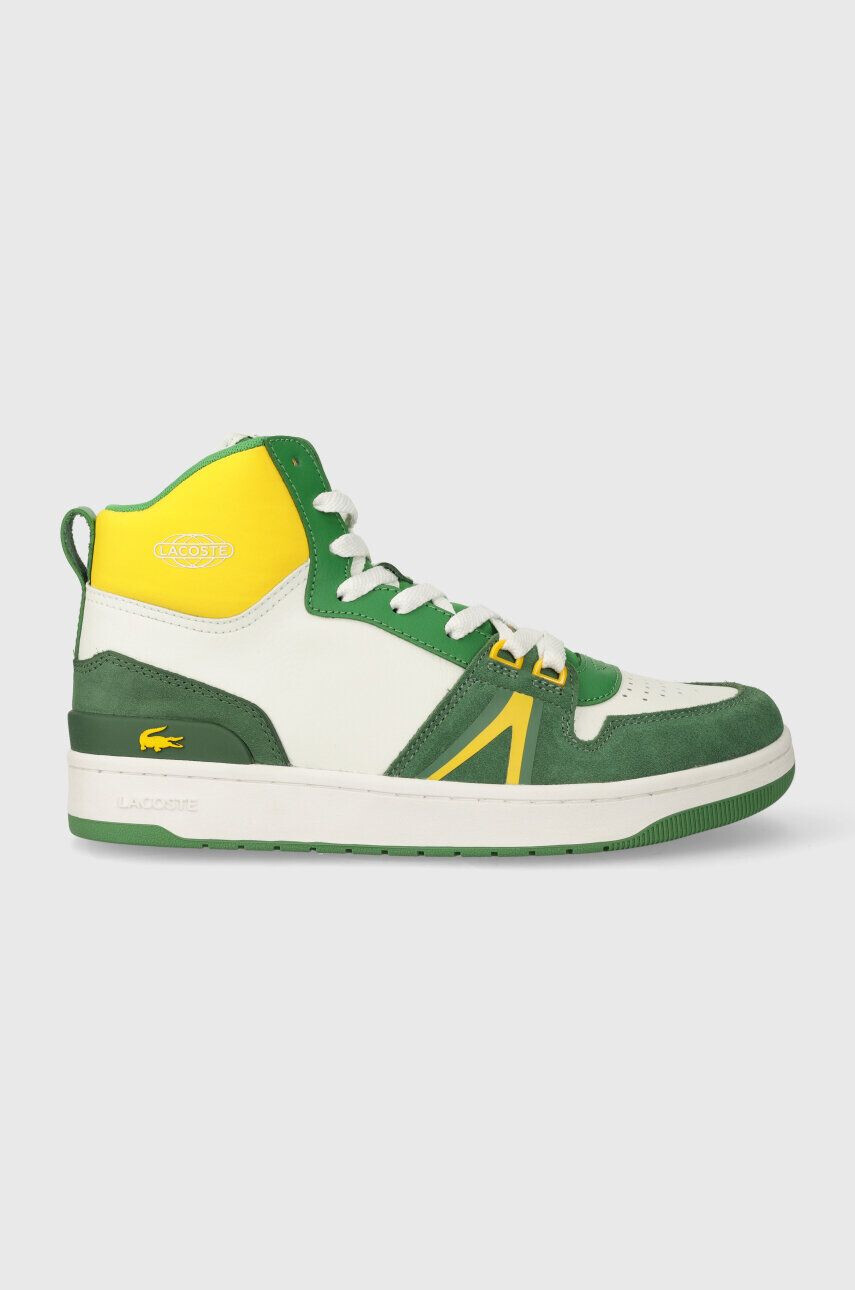 Lacoste Δερμάτινα αθλητικά παπούτσια L001 Leather Colorblock High-Top - Pepit.gr