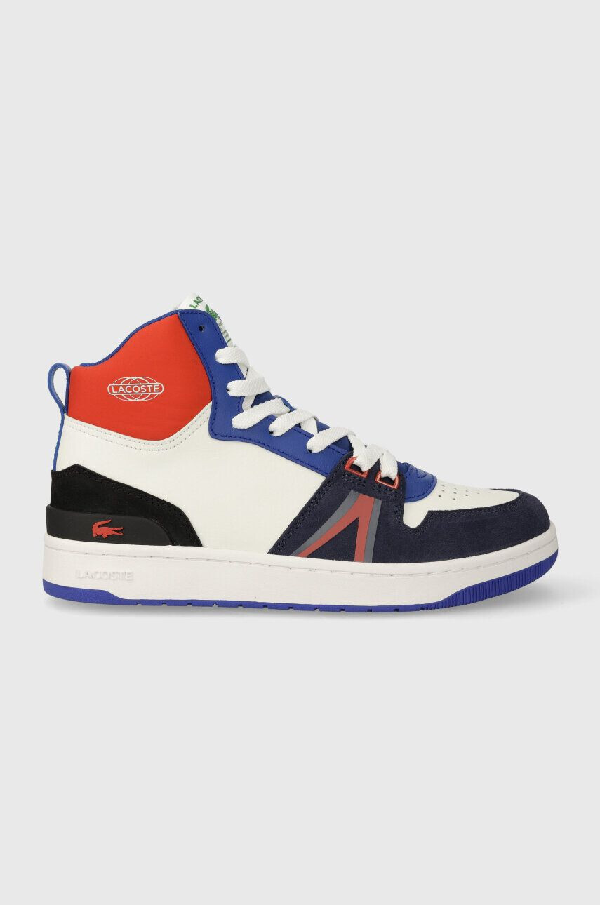 Lacoste Δερμάτινα αθλητικά παπούτσια L001 Leather Colorblock High-Top - Pepit.gr