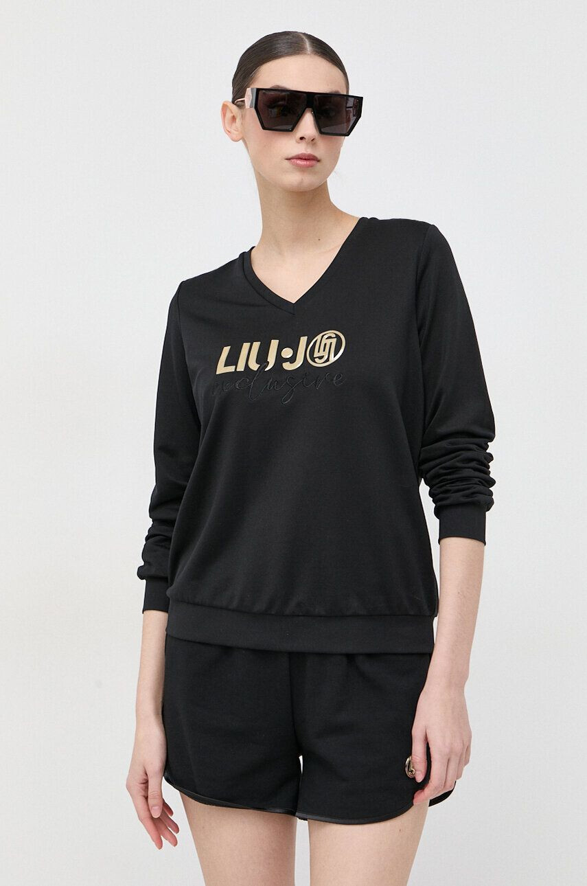 Liu Jo Longsleeve χρώμα: μαύρο - Pepit.gr