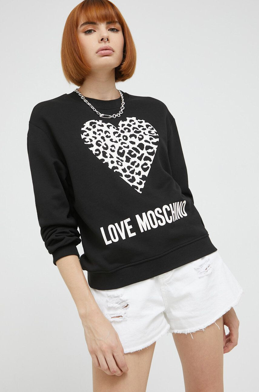 Love Moschino Βαμβακερή μπλούζα - Pepit.gr