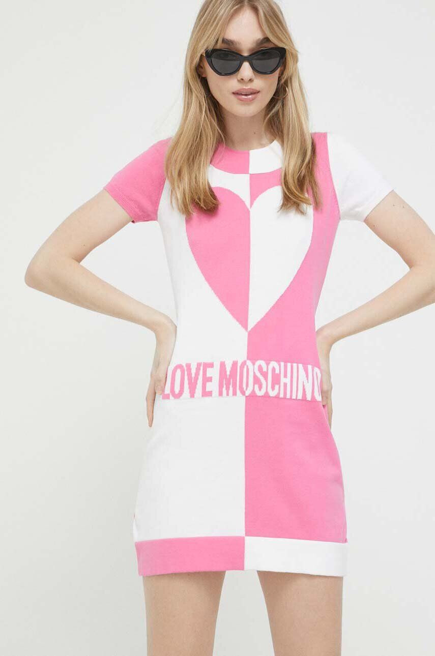 Love Moschino Βαμβακερό φόρεμα - Pepit.gr