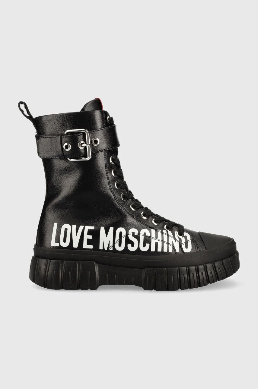 Love Moschino Δερμάτινα workers - Pepit.gr