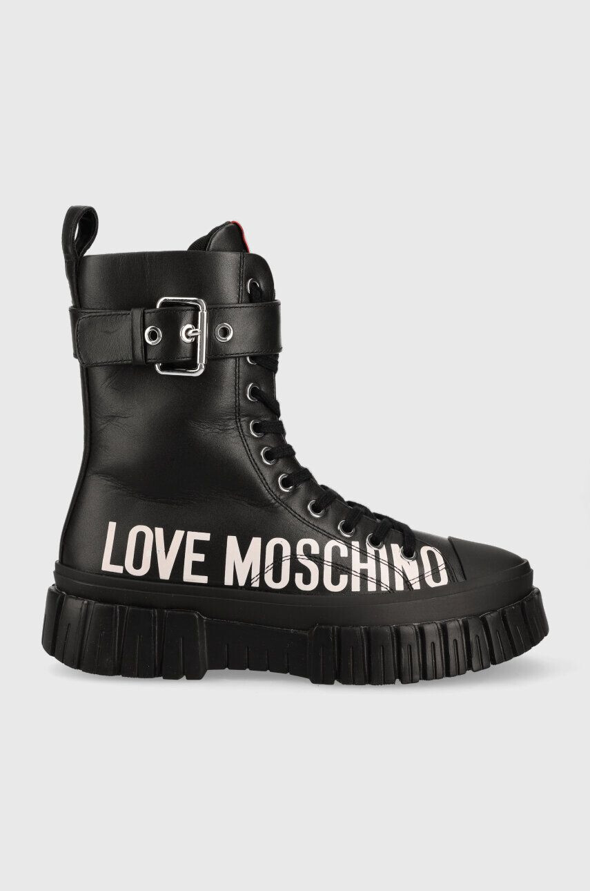 Love Moschino Δερμάτινες μπότες - Pepit.gr