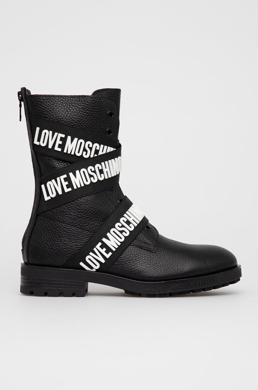 Love Moschino Δερμάτινες μπότες - Pepit.gr