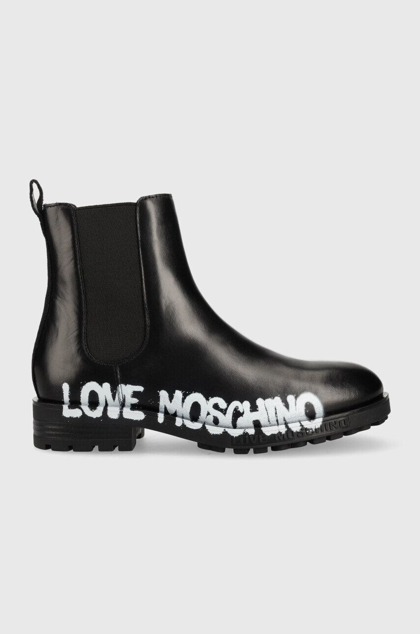 Love Moschino Δερμάτινες μπότες τσέλσι - Pepit.gr