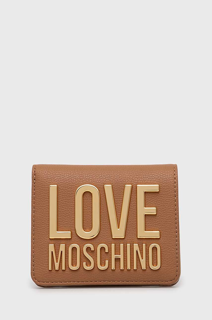 Love Moschino Πορτοφόλι χρώμα: καφέ - Pepit.gr