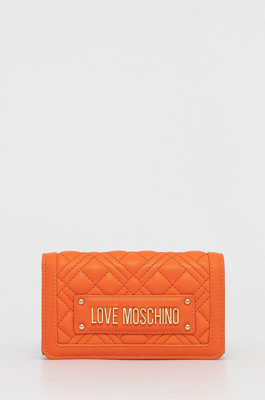 Love Moschino Πορτοφόλι χρώμα: πορτοκαλί - Pepit.gr