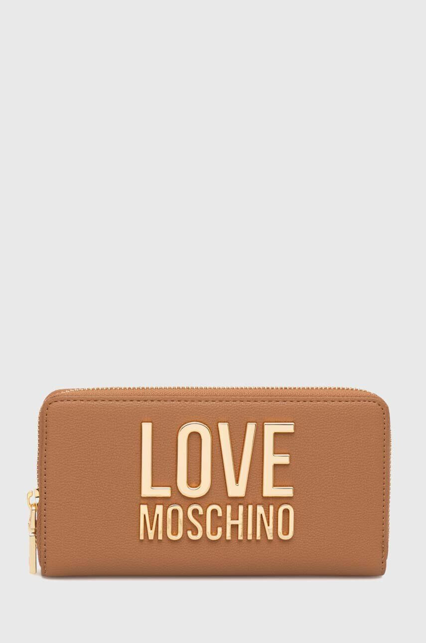 Love Moschino Πορτοφόλι χρώμα: καφέ - Pepit.gr