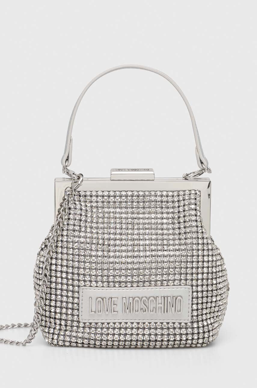 Love Moschino Τσάντα χρώμα: ασημί - Pepit.gr