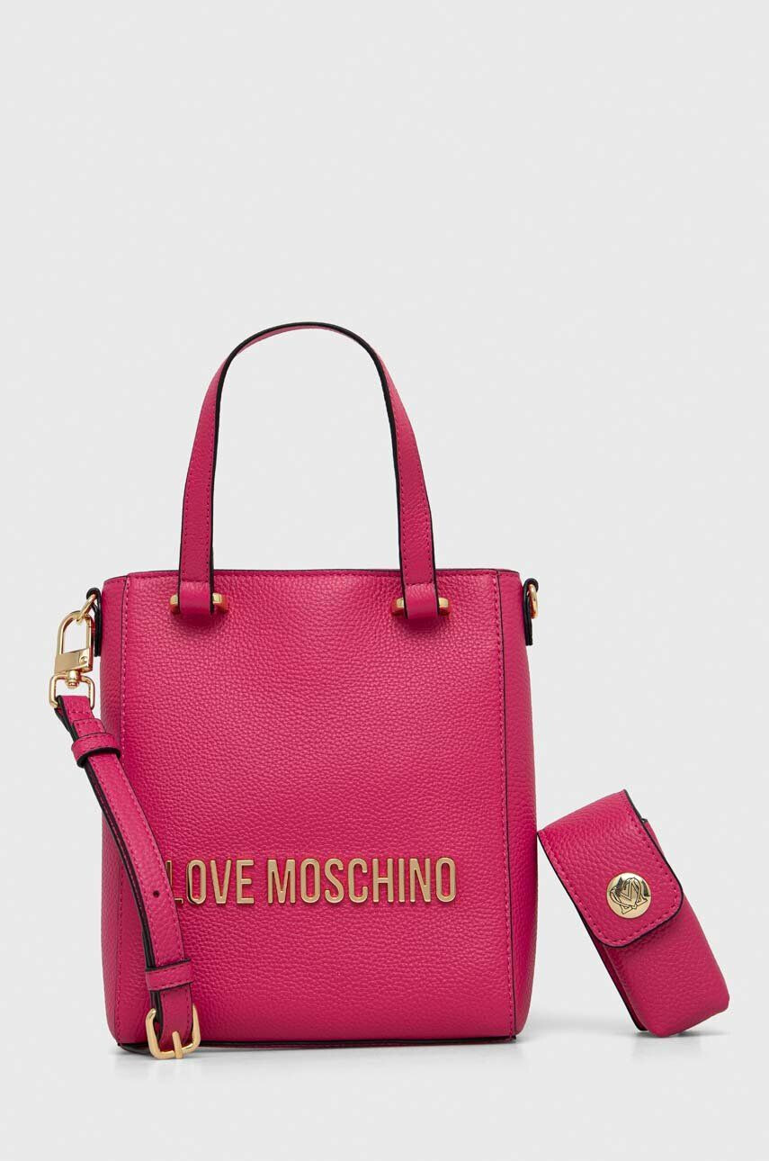 Love Moschino Τσάντα χρώμα: ροζ - Pepit.gr