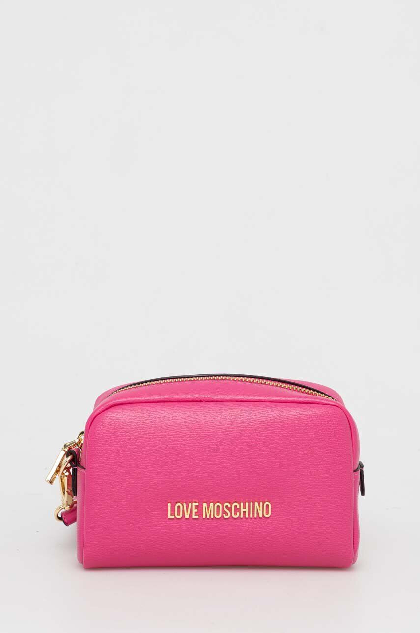 Love Moschino Τσάντα καλλυντικών χρώμα: ροζ - Pepit.gr