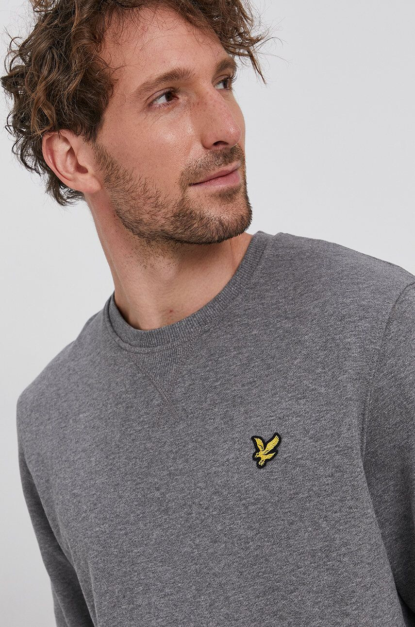 Lyle & Scott Βαμβακερή μπλούζα ανδρική χρώμα: γκρι - Pepit.gr