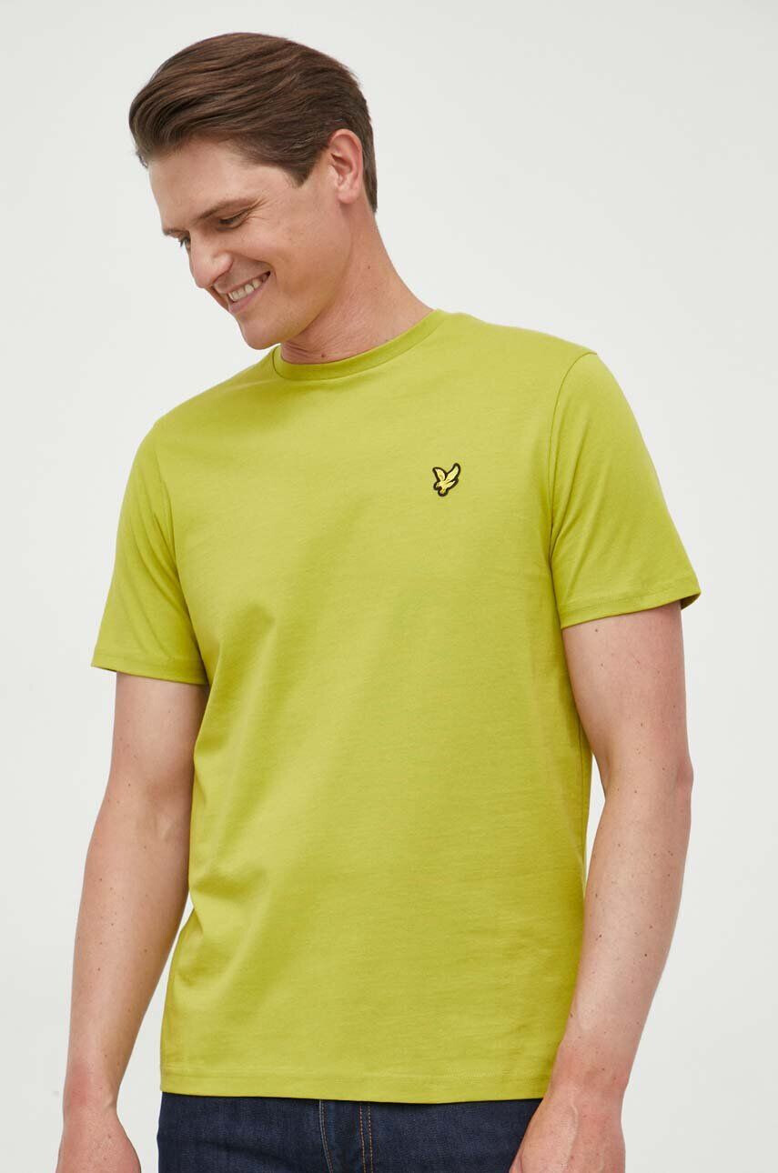 Lyle & Scott Βαμβακερό μπλουζάκι χρώμα: πράσινο - Pepit.gr