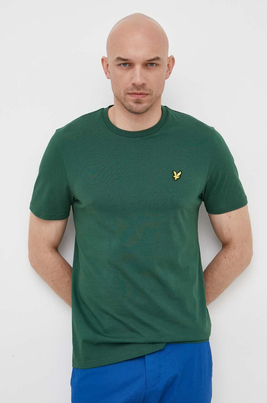 Lyle & Scott Βαμβακερό μπλουζάκι χρώμα: πράσινο - Pepit.gr