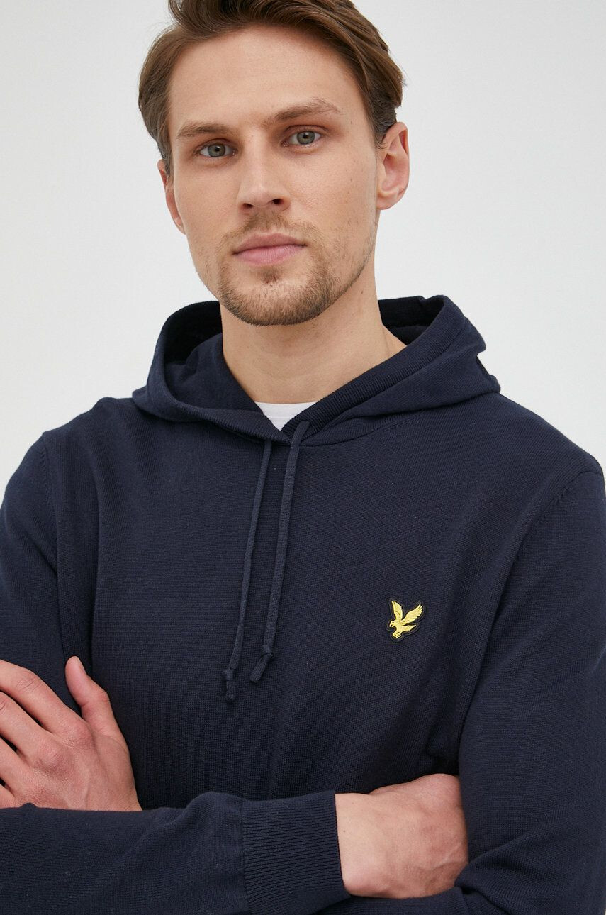 Lyle & Scott Βαμβακερό πουλόβερ ανδρικά χρώμα: ναυτικό μπλε - Pepit.gr